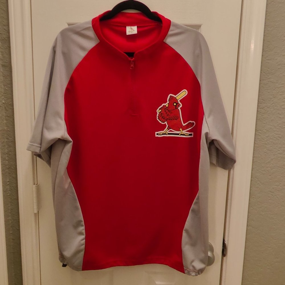 St. Louis Cardinals 1/4 Zip Men's Baseball  Practice Jersey Size XL